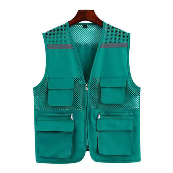 Volunteer Vest Customized Activity Volunteer Reflective Multi-Pocket Work Clothes Vest Customized Site Vest Advertising Shirt