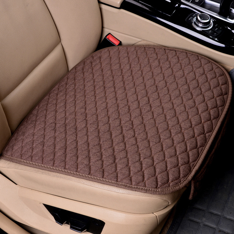 越境車用シートクッション 越境汎用麻製ノンスリップ一体型+後部座席背もたれなし3点セット ドロップシッピング対応|undefined