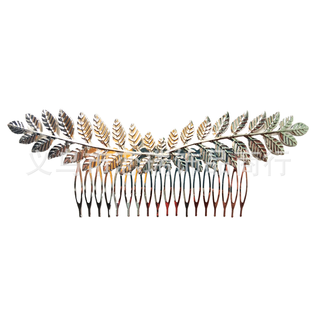 Doble Leaf Hair Comb Silver