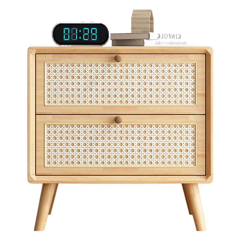 Тумбочка из ротанга из цельного дерева вишневого цвета из дерева орехового цвета Дерево в скандинавском стиле простой мини-Деревянный шкафчик с прохладным ветром