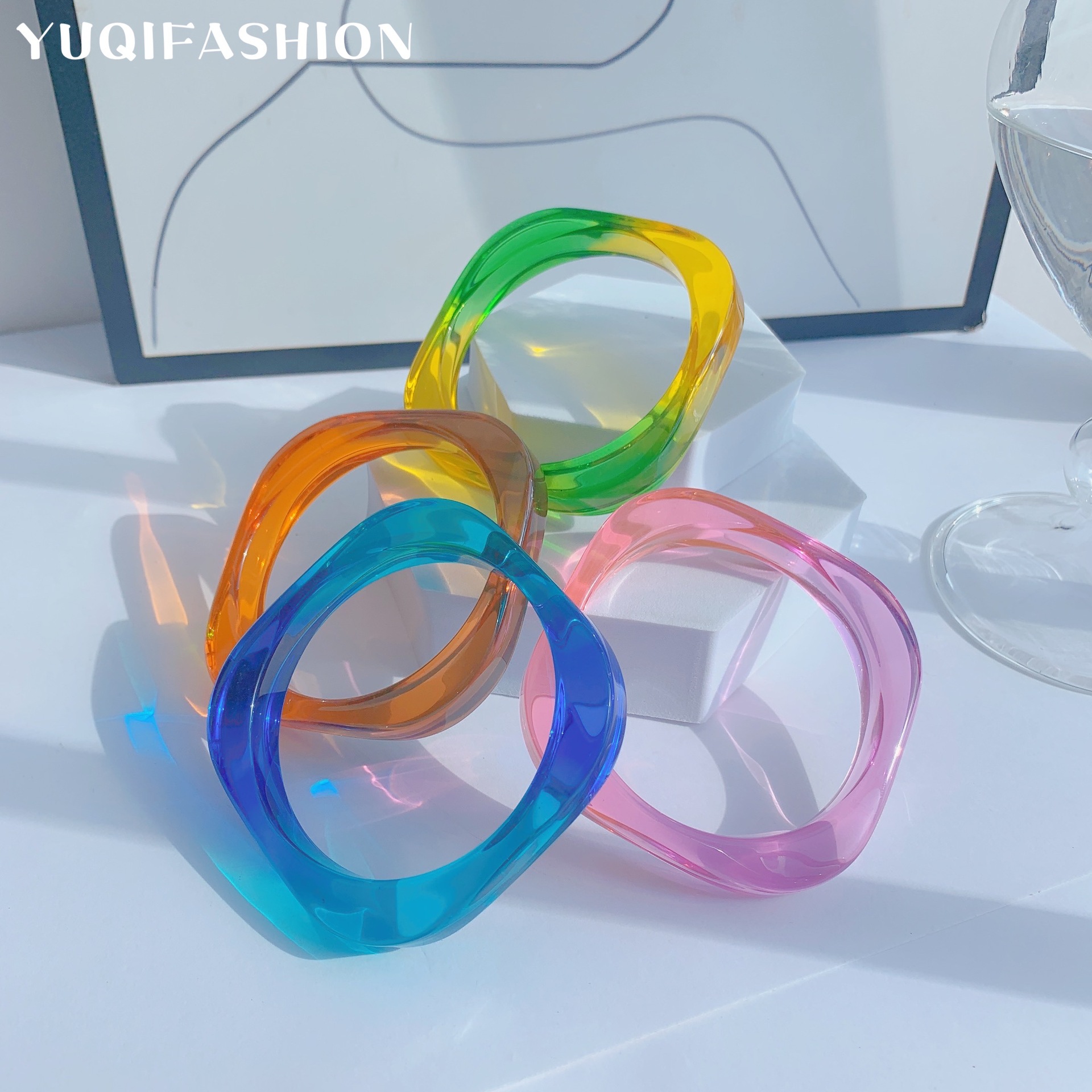 Its ins style color transparent jelly fe...