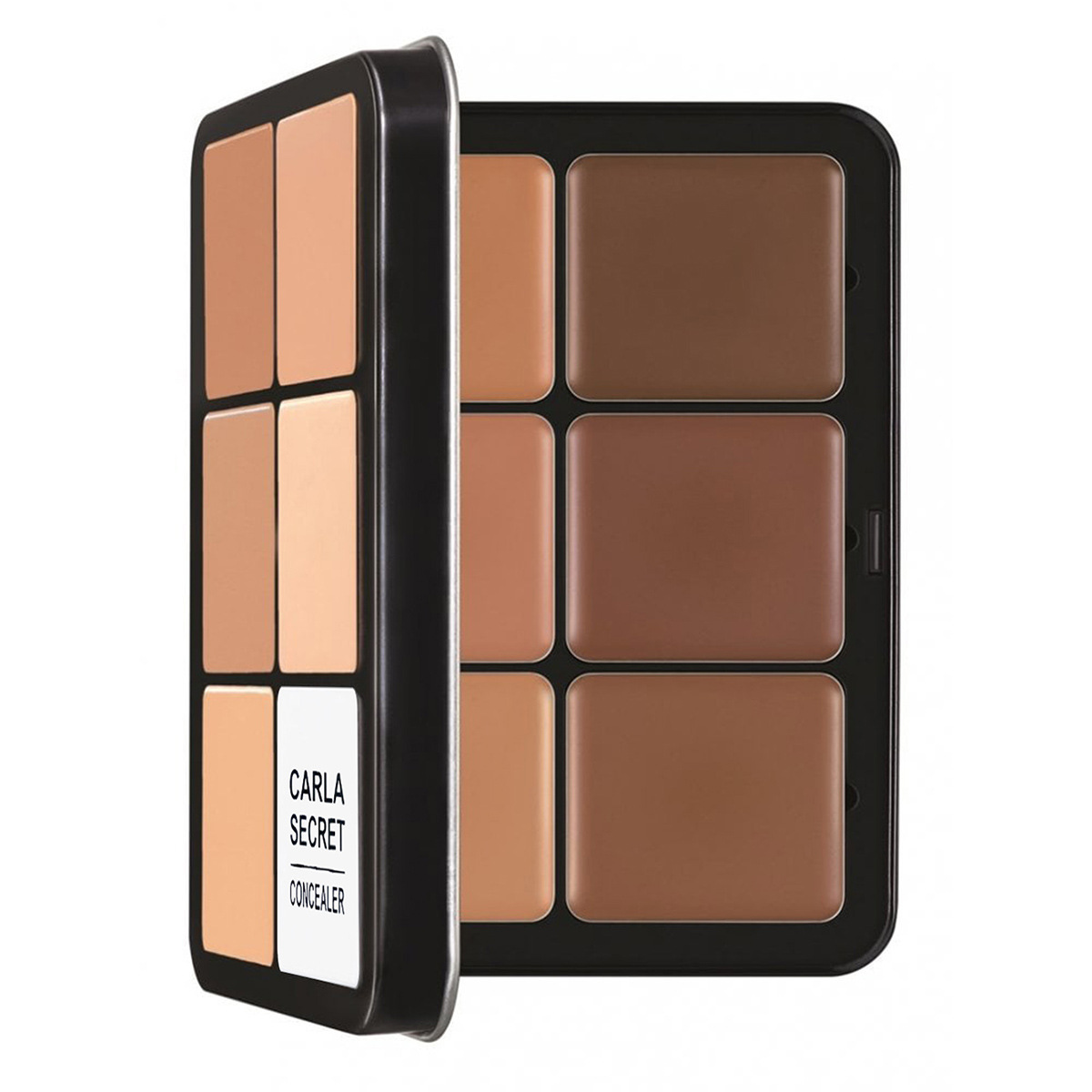 Eisenbox 12 Farben Concealer Mehrzweck-Make-up Aufhellung und Konturierung ohne Puder Concealer Tray Kosmetik_voghion.com