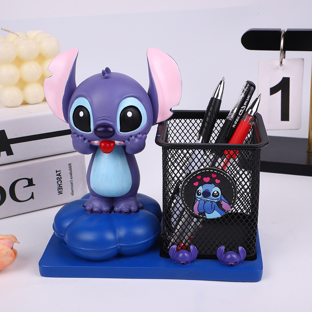 Nuevo modelo de rodilla de fútbol estrella de resina creativa porta-bolígrafo de escritorio para estudiantes regalos de negocios