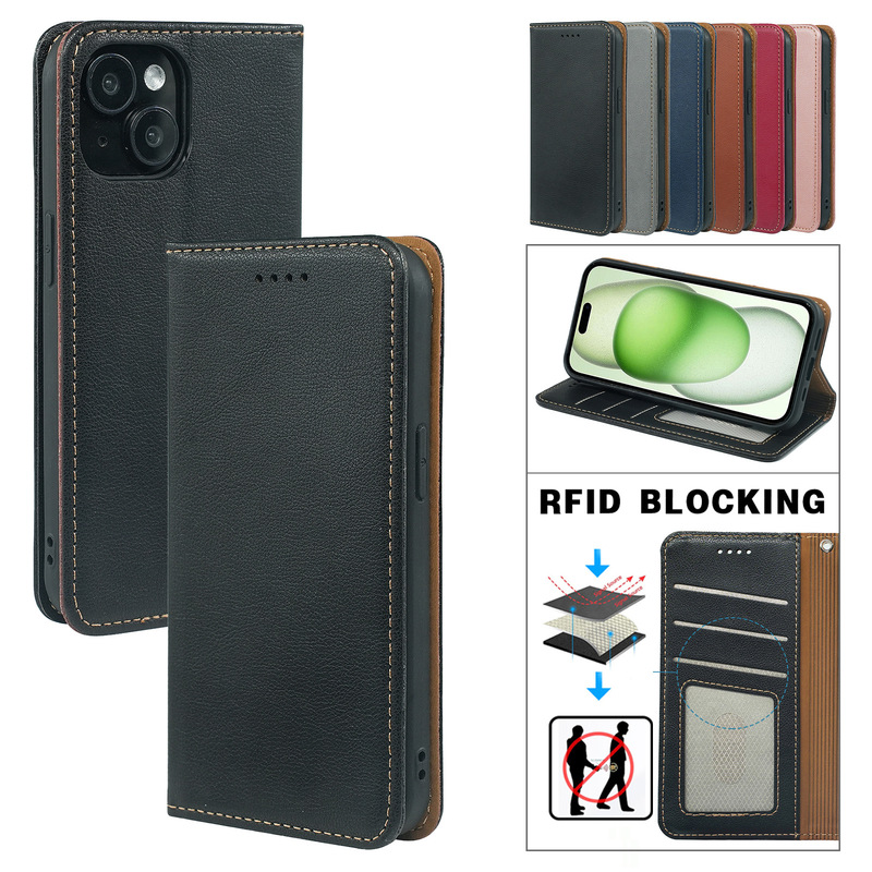 Suitable for Apple iPhone 17 Pro Max, Anti-Theft Magnetic Leather Case with 16 Card Slots and Anti-Scan Feature