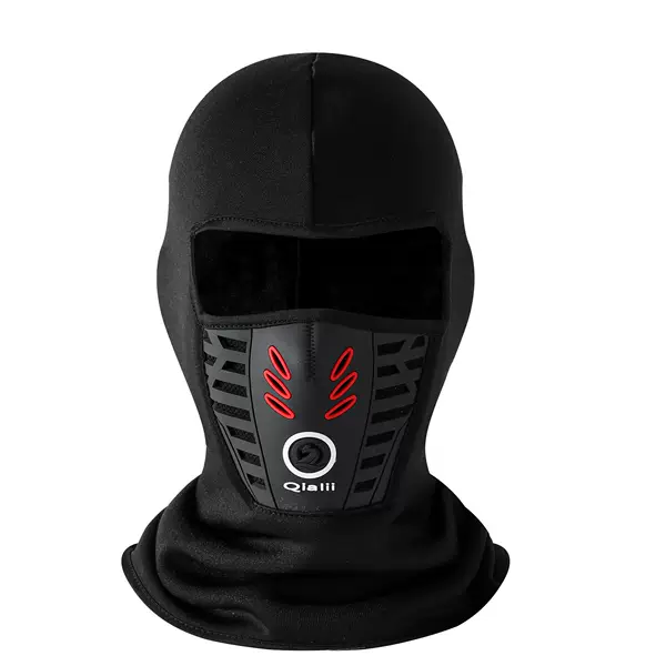 Outdoor Rider's Cold-Proof Ear Protection Neck Warmer Full-Face Integrated Windproof Hood for Delivery Service, Warm Leather Mouth-Covering Hat