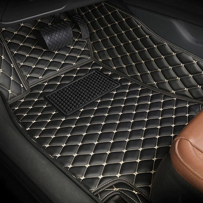 Single-piece driver's side car floor mat for the driver's seat, anti-wear car mat (Ayaqaltılar (Kovriklər)) - full-coverage-no-threshold-included-huiqi-single-driver-single-layer-black-rice-noodles-limited-time-discount