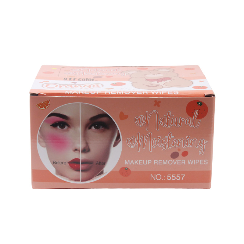 25 unids mandarina maquillaje removedor toallitas desechables facial Suave limpieza desechable maquillaje removedor toalla al aire libre limpieza facial lavado toalla
