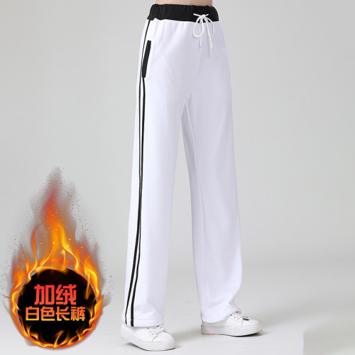 MoMuDea Women's Winter New Square Dance Suit Slim Fleece Fitness Tights for Group Exercise and Dance