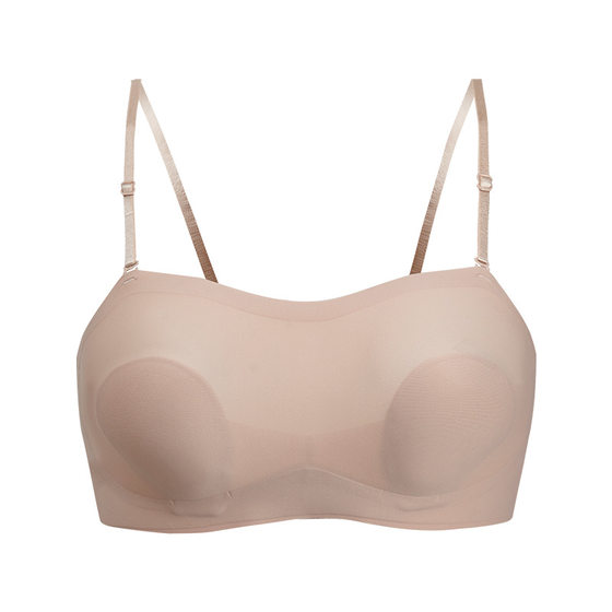 270 new summer ultra-thin non-slip tube bra cool rabbit ears underwear gathered comfortable detachable shoulder strap bra women