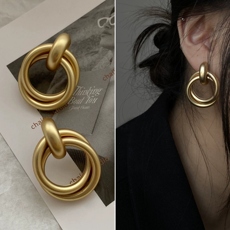Earrings Silver 925 — Demi-season European Style, Simple Elegant Bright Design, Gold & Silver Options