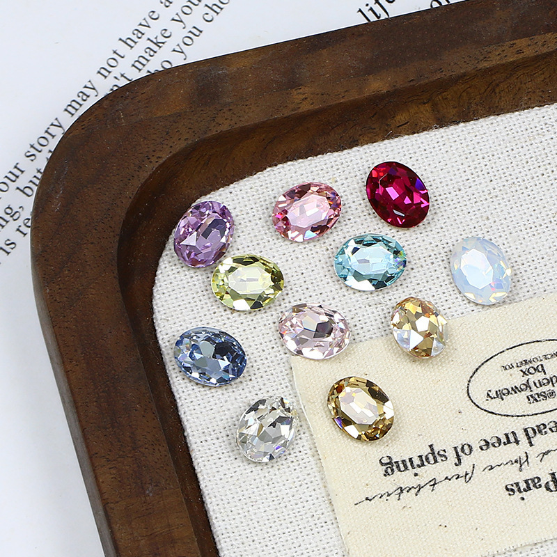 Trendy Nail Art Rhinestones Round Nail Art Rhinestones Wholesale Dazzling Pointed Bottom 3D Glass Rhinestone Accessories Nail Art Decorations