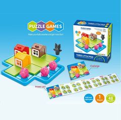 Cross-border Three Little Pigs Table Game (48 Levels) Smart Series Children's Toys Parent-Child Early Education Brain Teaser Board Game