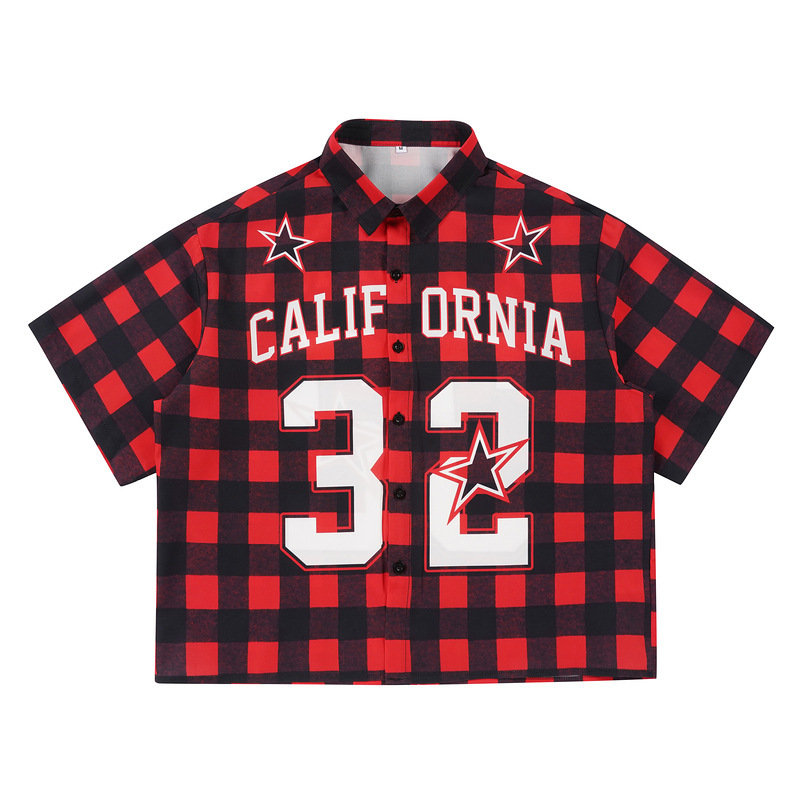 Short-Sleeve Loose-Fit Jazz Dance Shirt for Teenagers, Oversized High School Student Performance Shirt, Half-Sleeve Class Uniform for Boys Short-Sleeve Loose-Fit Jazz Dance Shirt for Teenagers, Oversized High School Student Performance Shirt, Half-Sleeve Class Uniform for Boys