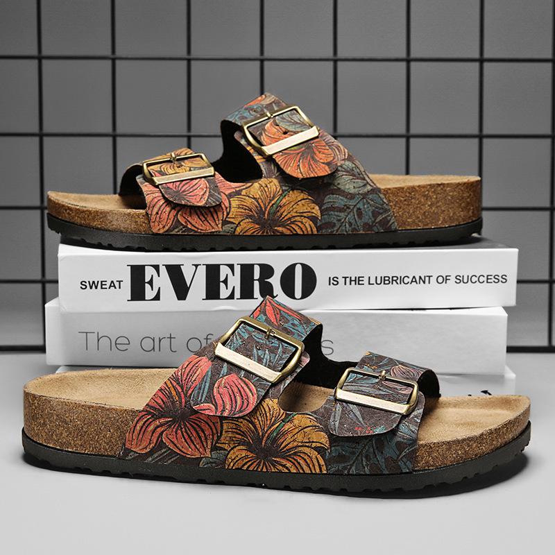 Cross-Border Women's Summer 2026 Outdoor Non-Slip Wear-Resistant Cork Birkenstock Slippers Beach Sandals Cross-Border Women's Summer 2026 Outdoor Non-Slip Wear-Resistant Cork Birkenstock Slippers Beach Sandals