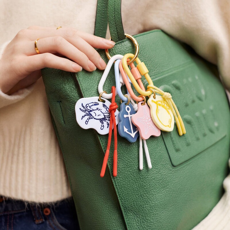 Summer Ocean Style Hand-painted Pendant Crab Anchor Starfish Lemon DIY Bag Keychain Decoration Pendant