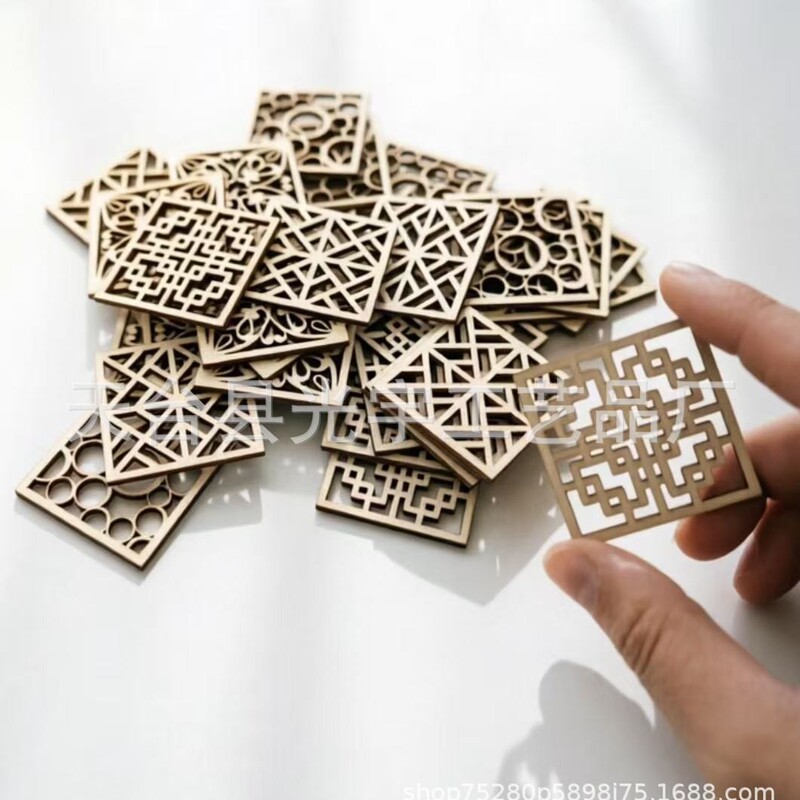 In-Stock Fast Delivery Laser-Engraved Wooden Hollow Pieces DIY Handmade Collage Materials Miniature Landscape Modeling Props In-Stock Fast Delivery Laser-Engraved Wooden Hollow Pieces DIY Handmade Collage Materials Miniature Landscape Modeling Props