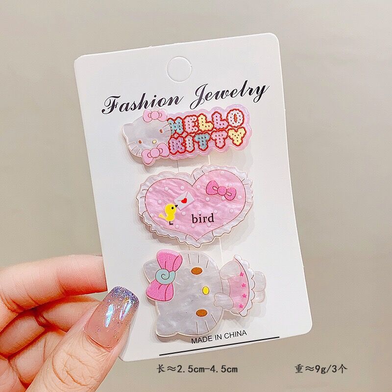 Nuevo traje de horquilla coolomi chica lindo traje de tres piezas Dibujos animados Yugui Lado de perro horquilla rota clip lateral fresco