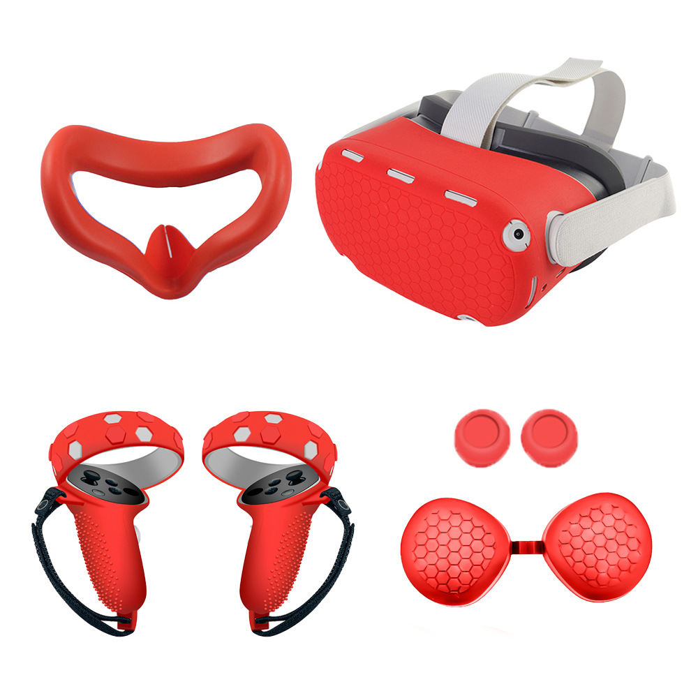Adecuado para oculus quest2 silicona traje protector máscara a prueba de fugas máscara de ojo Segunda Generación mango cubierta Accesorios