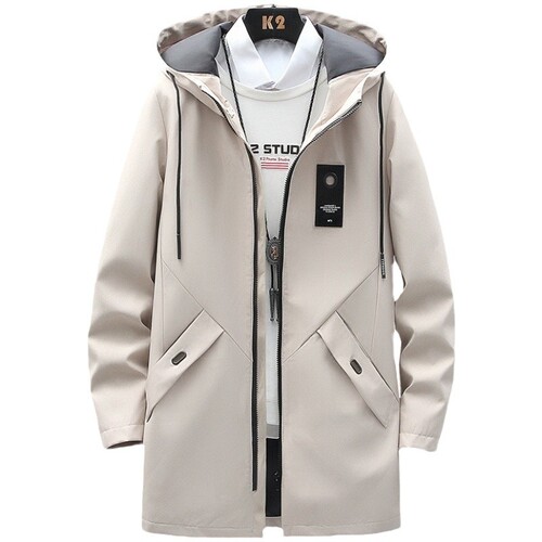 Men's Windbreaker 2025 Spring and Autumn Season Long-Sleeve Jacket Men's Trendy Hooded Outerwear Casual Matchable Men's Top Clothing