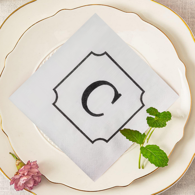 Hongyang White Letter Logo Reusable Dust-Free Tissue Hotel Wedding Birthday Party Exquisite Decorative Paper