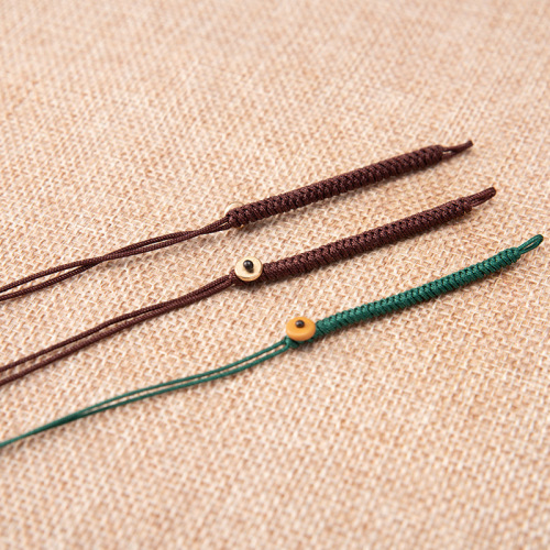 Wholesale diamond knot keychain braided rope flat knot keychain pendant semi-finished product No. 72 jade wire handmade hanging jewelry