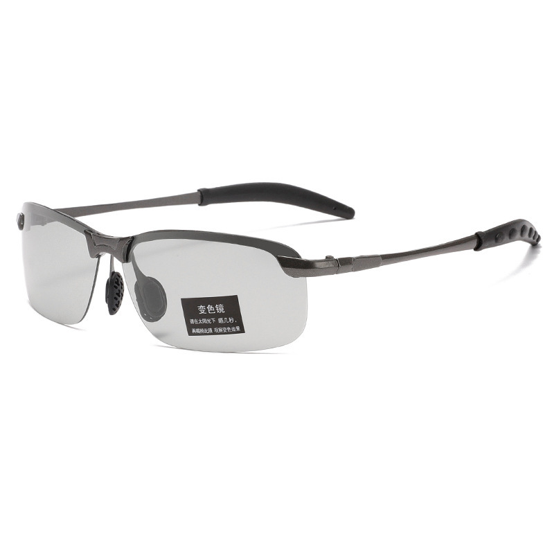 3043偏光太阳镜男士钓鱼变色墨镜日夜两用智能感光变色偏光太阳镜
