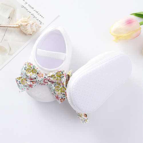  New Princess Shoes 0-3-6-10 Month Baby Shoes INS Baby Shoes Bow Single Shoes Soft Sole Toddler Shoes