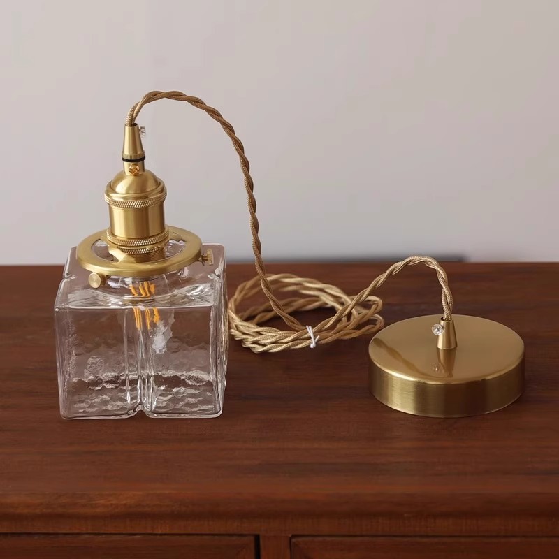 lámpara de comedor de lujo de vidrio medieval lámpara de cama de estilo japonés retro lámpara de comedor comercial lámpara de vivienda