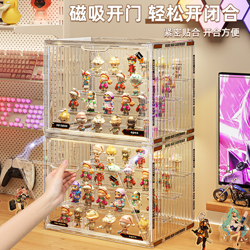 Blind Box Display Stand Large Capacity Bubble Mart Transparent Dustproof Acrylic Storage Box Container Hand-Made Display Cabinet Blind Box Display Stand Large Capacity Bubble Mart Transparent Dustproof Acrylic Storage Box Container Hand-Made Display Cabinet