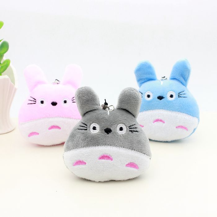 Japanese Cute Totoro Plush Toy Keychain Pendant Boys and Girls School Bag Bag Hanging Doll Flower Doll