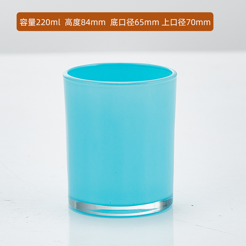 Candelaria de banano cubierta de banda de vidrio de colores vela DIY taza vacía dormitorio recipiente de candelaria de banano en candelabros