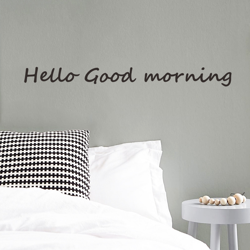 Hello Good Morning English Slogan Wall Stickers display picture 4