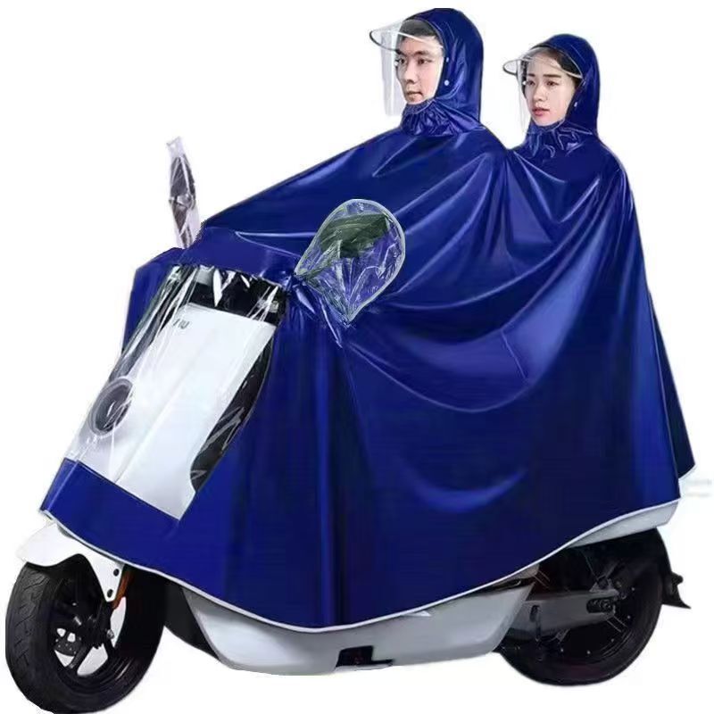 Raincoat for Electric Vehicles, Enlarged and Thickened Motorcycle Riding Rain Poncho, Full-Body Rain Cover for Storm Protection, Single or Double Person Use