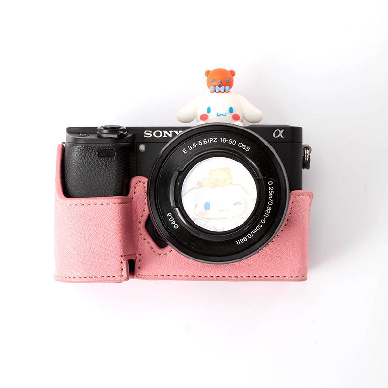 A6400 카메라 가방 보호 커버 A6100 6300 6000 기본 가죽 케이스 카메라 케이스 하프 세트 액세서리