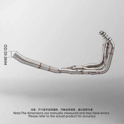 integrated split front exhaust | Motorcycle exhaust pipe