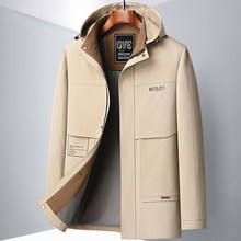 男式夹克2025春秋立领脱卸帽版上衣中青年轻奢休闲工装款商务外套