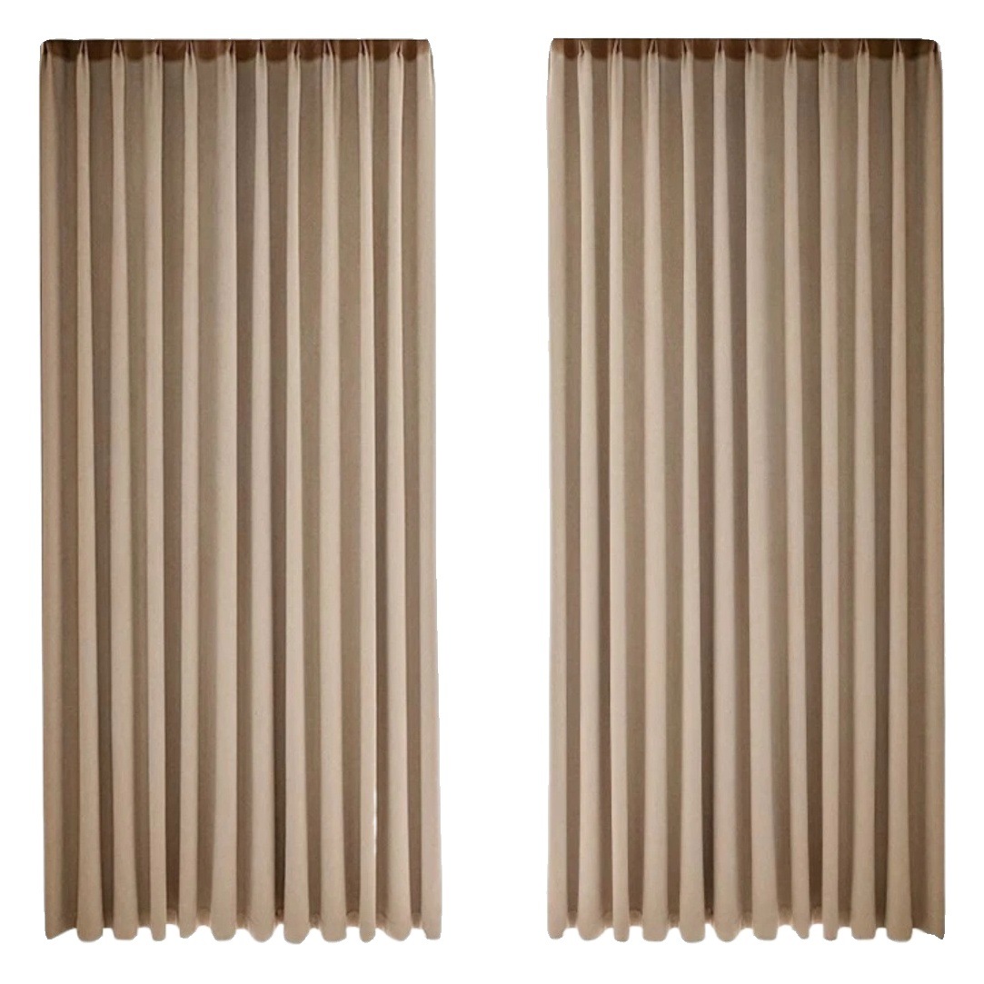 Leche té color queso Cachemira chenille tela cortina sala de estar dormitorio alto sombreado cortina protector solar producto terminado al por mayor