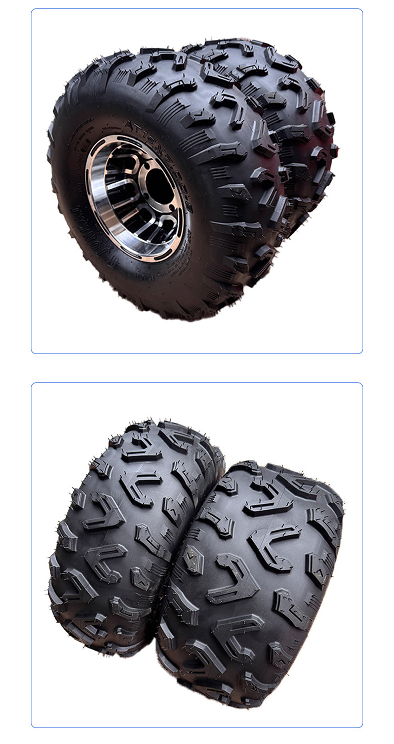 Atv Atv Rubber Tire Front 19X7-8 Rear 18X9.5-8 Road Tire Off-Road Tire with Hub Jk612
