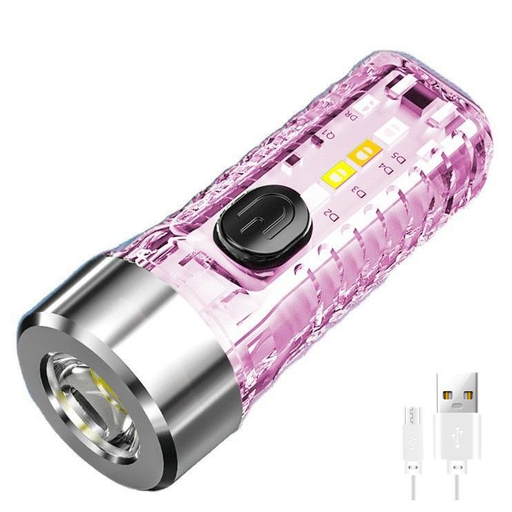 Mini linterna transfronteriza nueva lámpara de llavero USB al aire libre doméstica luz nocturna portátil mini linterna de luz fuerte