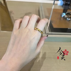 ベトナム沙金古法伝承どじょう背指輪女性大衆設計指環素輪人差指指輪メーカー直販