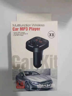 X8 Car Bluetooth Receiver Car mp3 - x8-white-box
