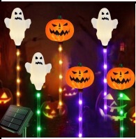 国境を越えた新型ハロウィーンカボチャ床ランプ屋外防水太陽エネルギー装飾ランプ庭園配置雰囲気ランプ列|undefined