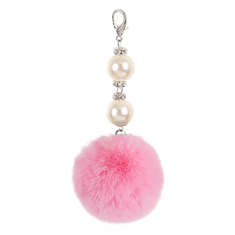 Colgante de Mochila con Pompones y Perlas Poliéster para Mochila image 1