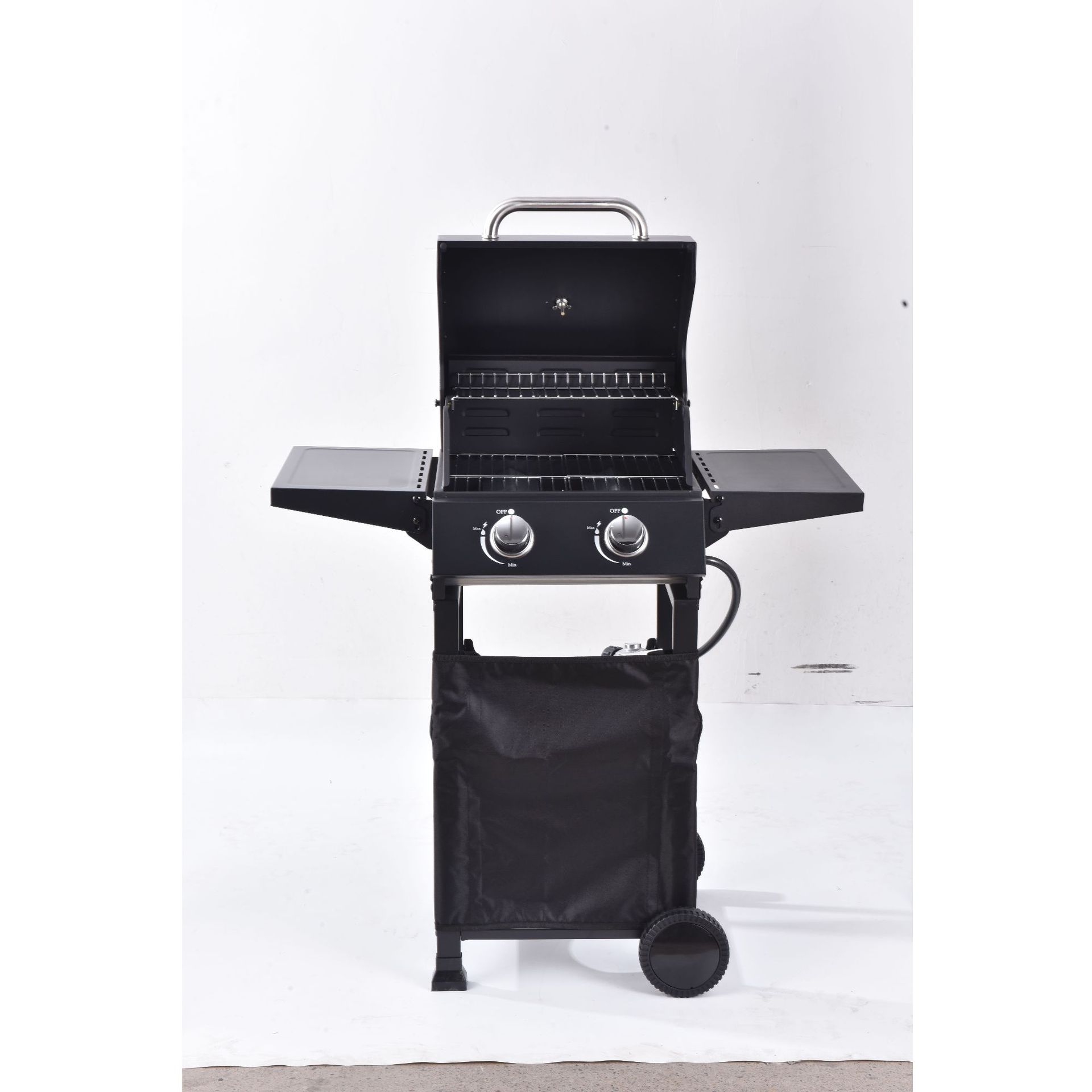 Parrilla multifuncional simple al aire libre, balcón en casa, reunión de amigos, estufa de barbacoa grande, estufa de doble cabeza de acero inoxidable