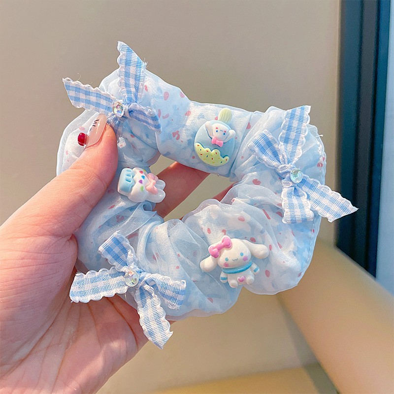 儿童发圈可爱小狗条纹丸子头大肠圈女童发绳女宝宝不伤发头绳发饰|undefined