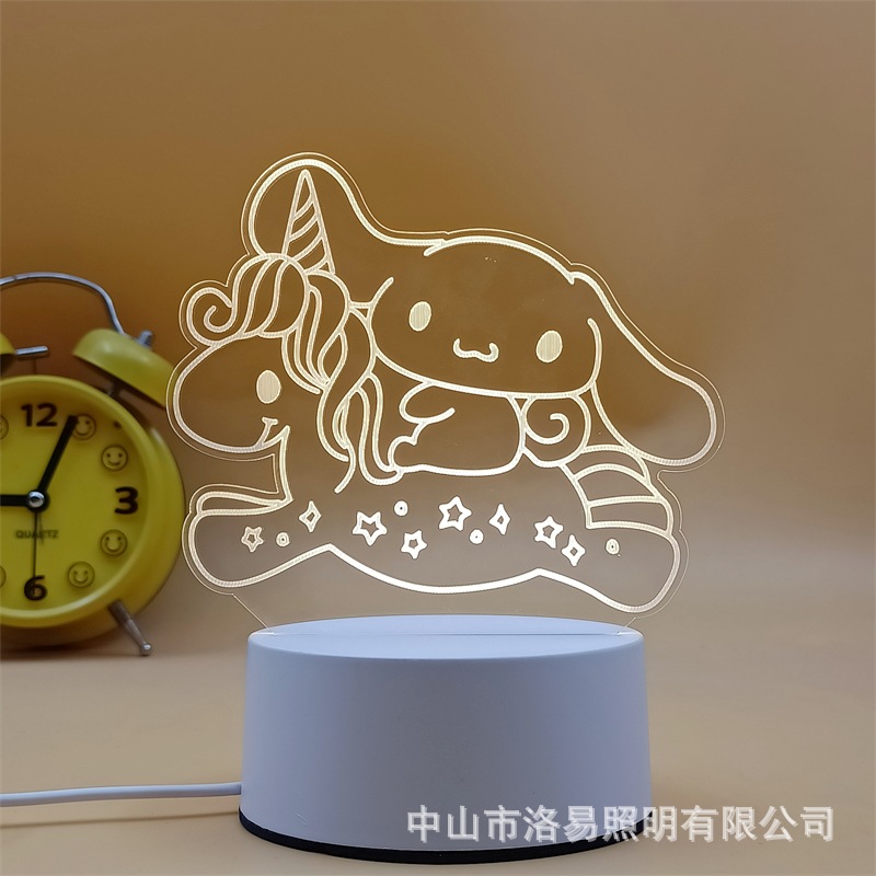 3D lámpara de noche acrílica atmósfera regalos de cabecera atmósfera lámpara de evento regalos al por mayor DIY lámpara de escritorio ideas de Navidad