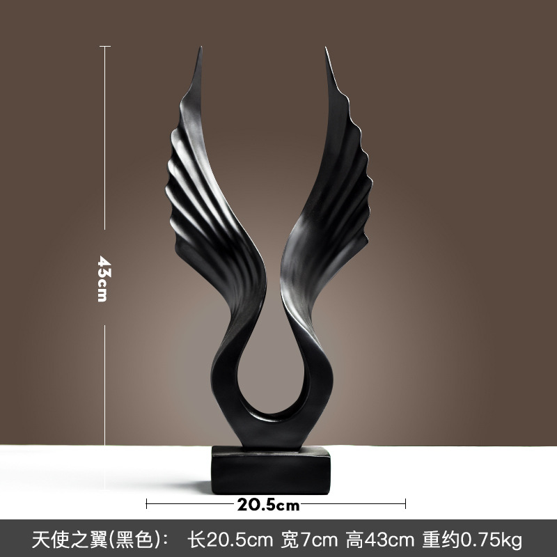 LX52 대형 천사 날개 블랙