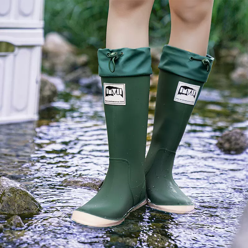 雨鞋女款成人中筒日系2025款时尚防滑防水鞋束口轻便耐磨雨靴包边