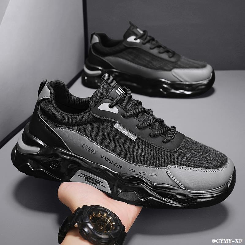 Zapatos de hombre 2024 otoño nuevo estilo de malla transpirable de corte bajo ligero tendencia salvaje zapatos deportivos casuales zapatos de papá para hombre