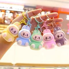 Labubu 植毛キーホルダー学生スクールバッグペンダントアクセサリークリエイティブギフトクレーンゲーム卸売
